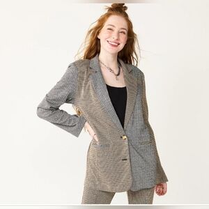 SO Women's Checkered Blazer